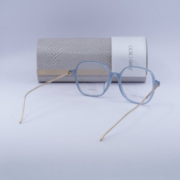 Final Price! Jimmy Choo JC367/F 0MVU 00 Azure/Gold Eyeglasses 52mm main image 10